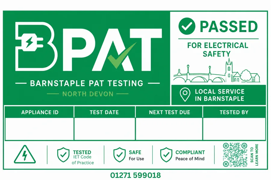 BPAT green PASSED label used on every appliance that passes